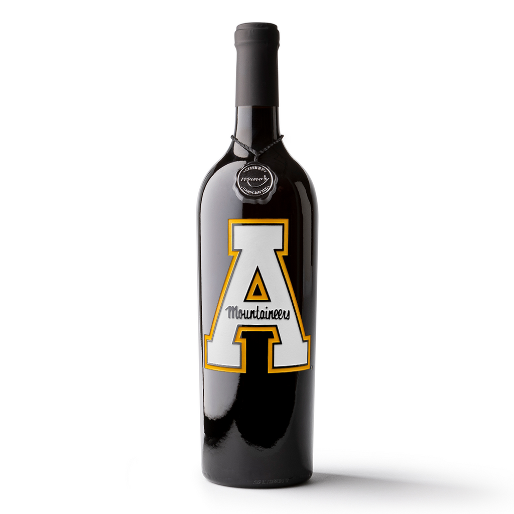 Appalachian State University Logo Etched Wine