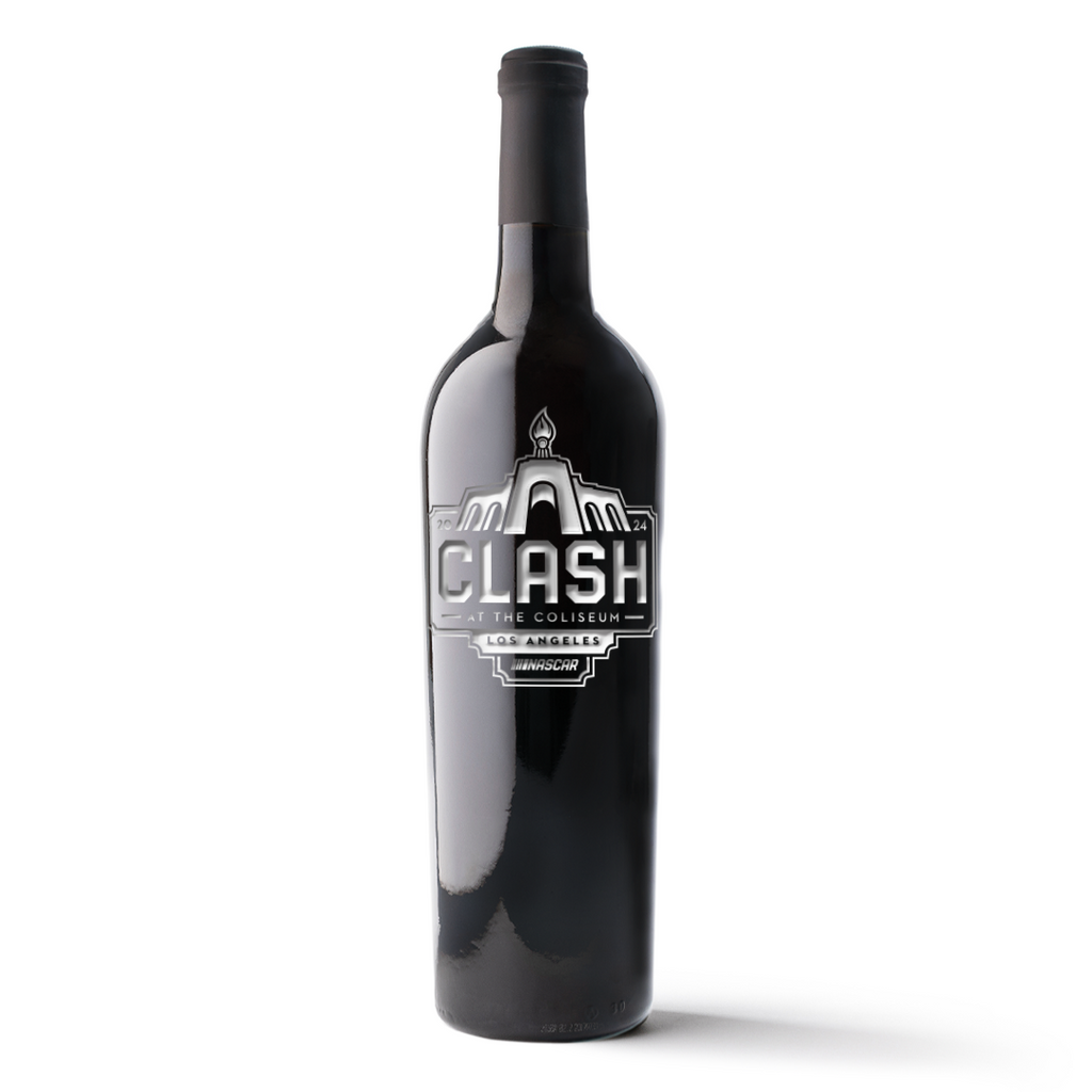 NASCAR 2024 Clash Etched Wine Bottle