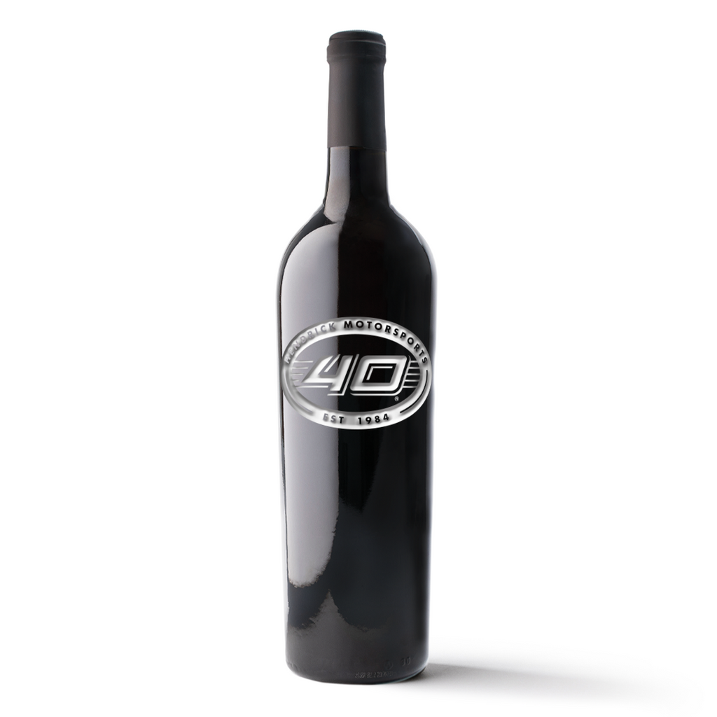 Hendrick Motorsports 40th Anniversary Emblem Etched Wine