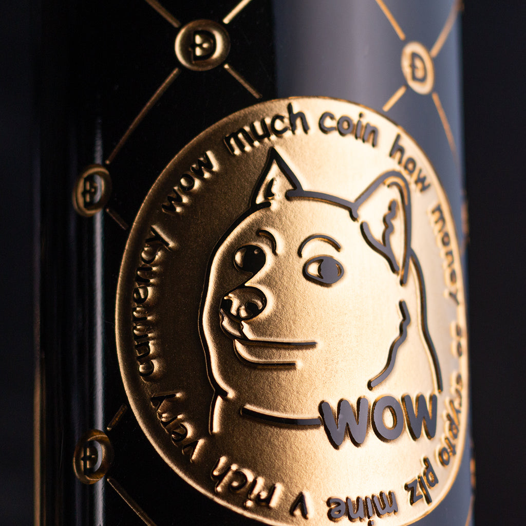 Dogecoin Token Etched Wine