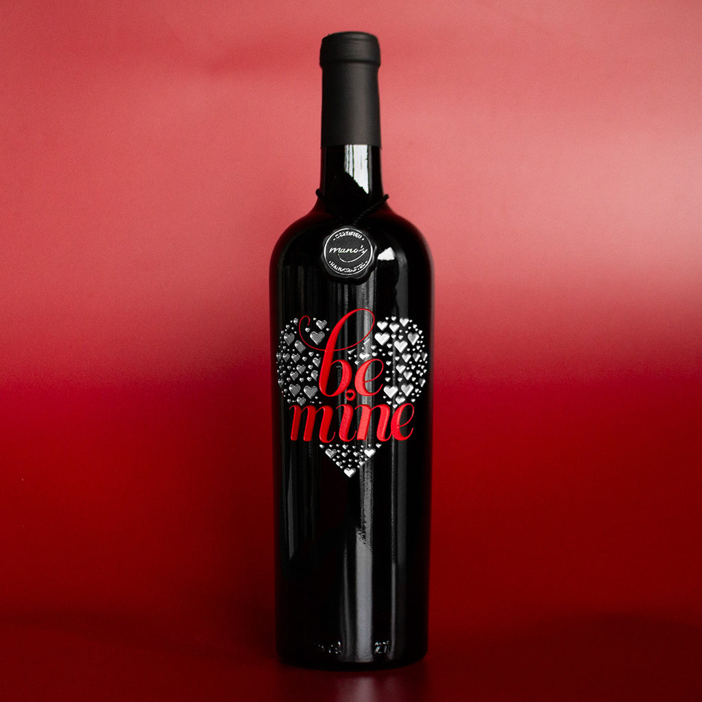 Be Mine Etched Wine