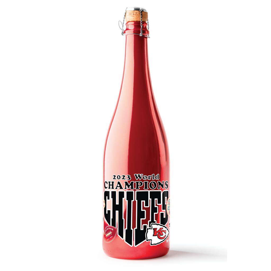 Chiefs 2023 Champions Metallic Red Bubbly
