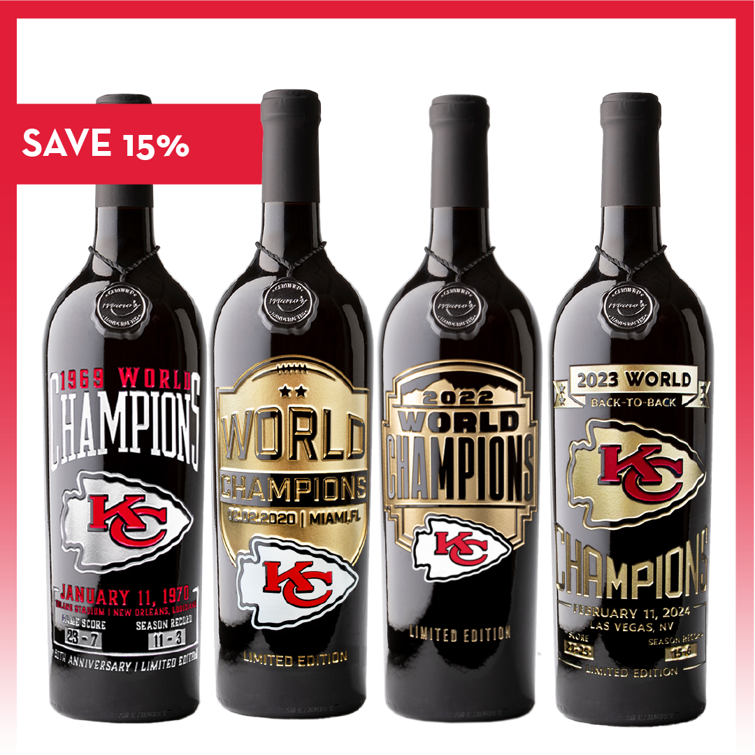 Chiefs 4x Championship Series Collectors Pack Mano's Wine