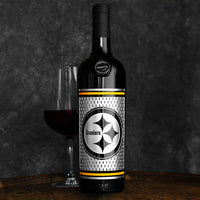 Pittsburgh Steelers Jersey Etched Wine