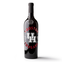 University of Houston Cougars Etched Wine