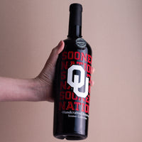 University of Oklahoma Sooner Nation Etched Wine