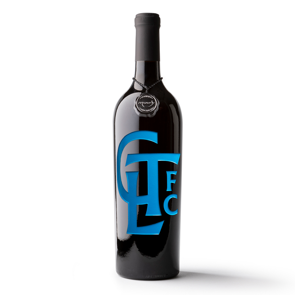 Charlotte FC Logo Etched Wine