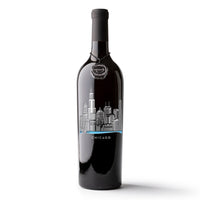 Chicago Skyline Etched Wine Bottle