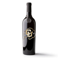 University of Colorado Etched Wine Bottle