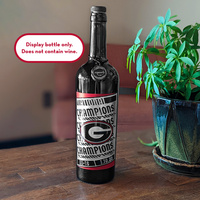 Georgia 2021 National Champions Poster Etched Display Bottle
