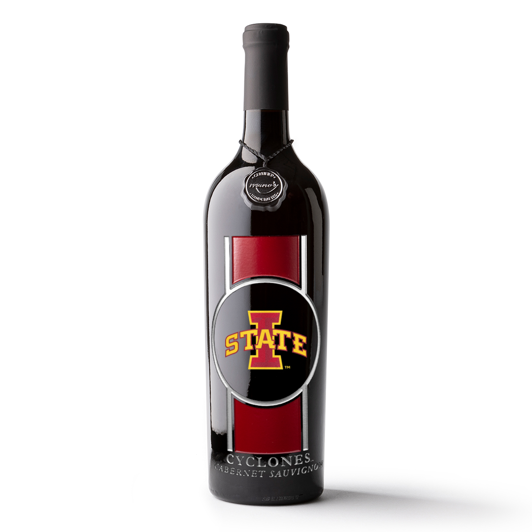 Iowa State Cyclones Decal Wine Glass