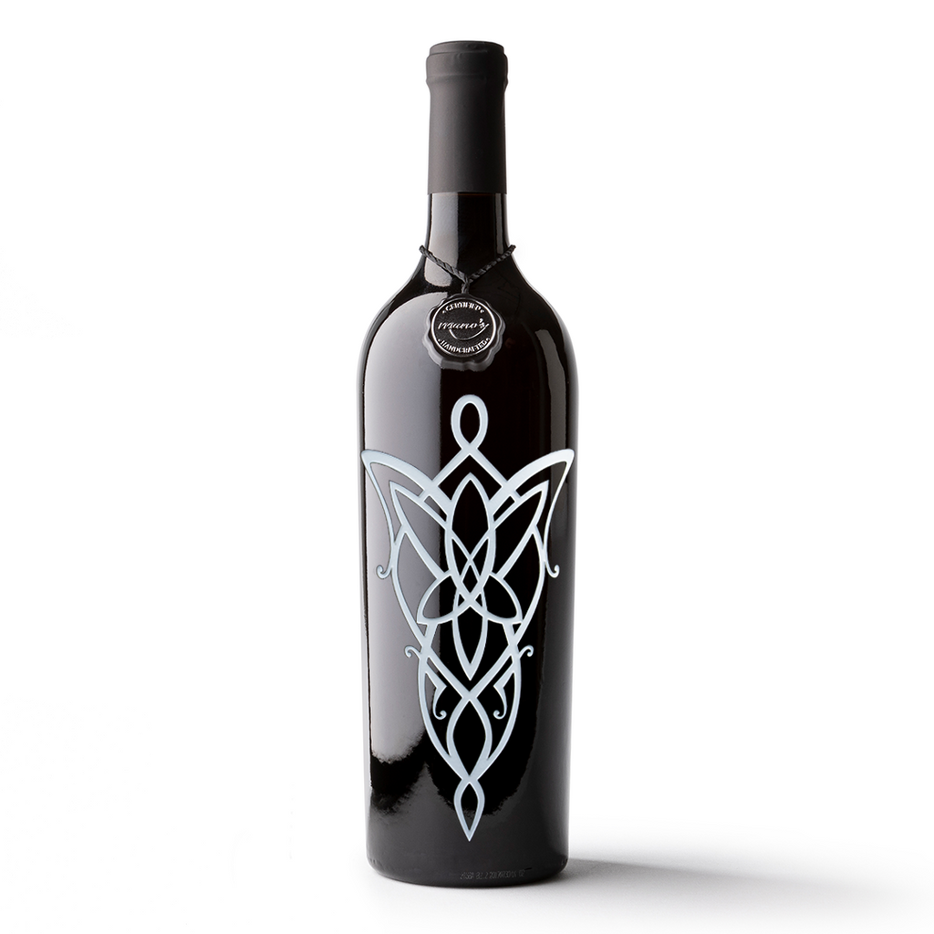 The Lord of the Rings Evenstar Symbol Etched Wine