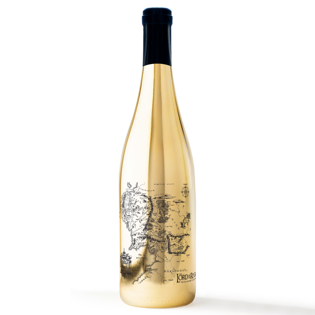 The Lord of the Rings Middle Earth Map Gold Cabernet