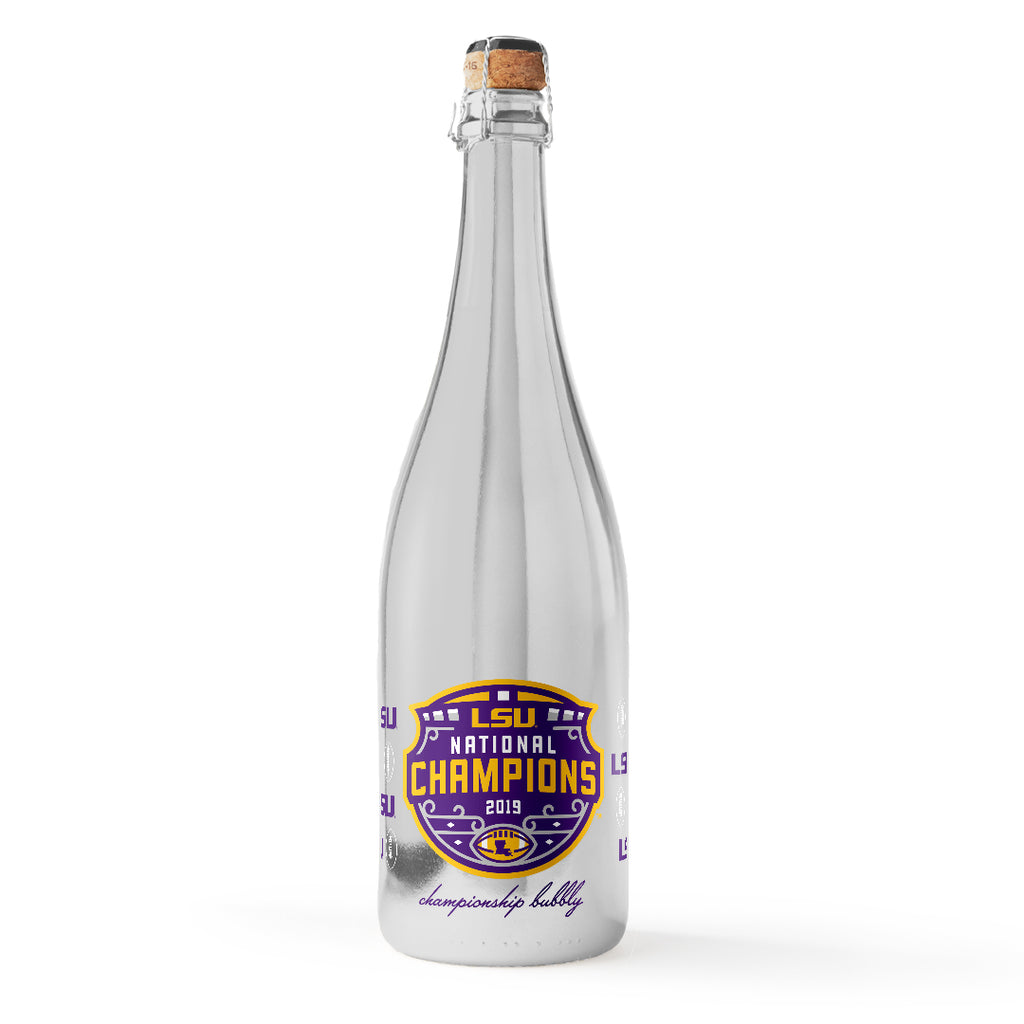 LSU 2019 National Football Champions Silver Bubbly