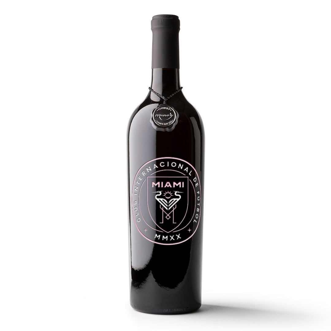 Inter Miami CF Logo Etched Wine Mano's Wine