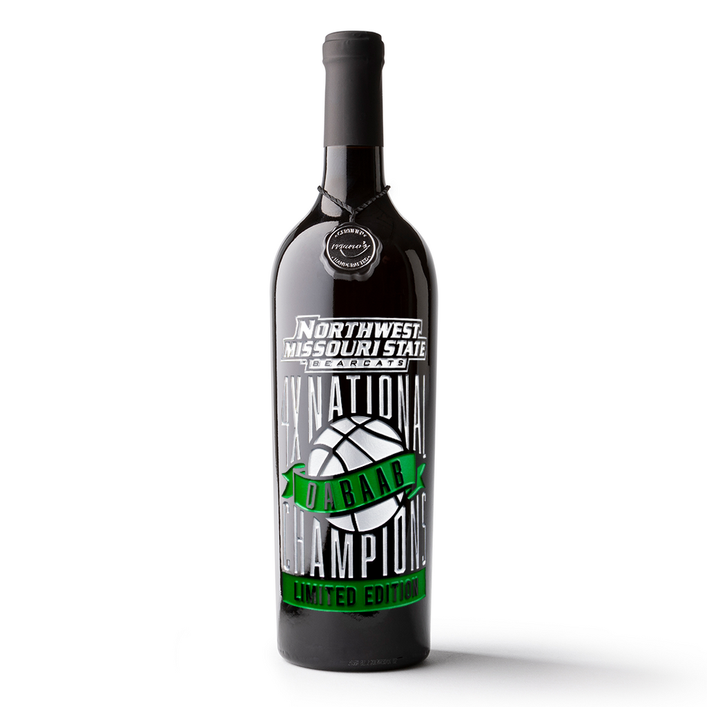 NWMS 2022 4X National Basketball Champions OABAAB Etched Wine