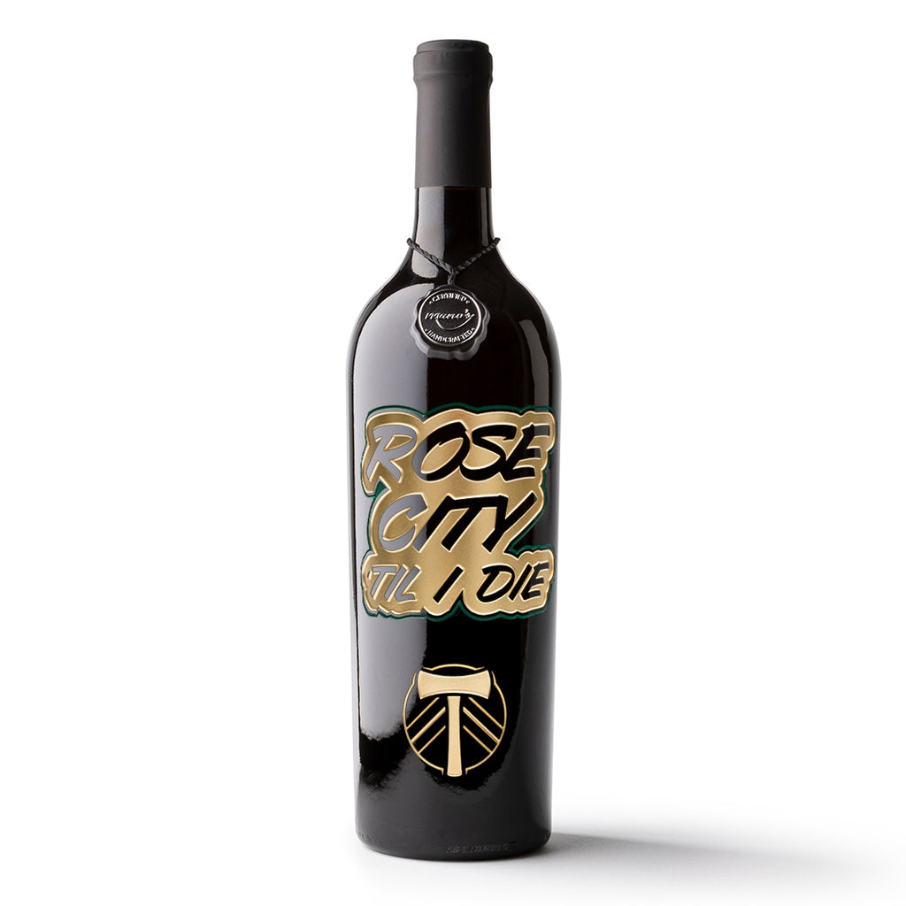 Portland Timbers Rose City Etched Wine