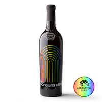 Custom Pronoun Rainbow Etched Wine
