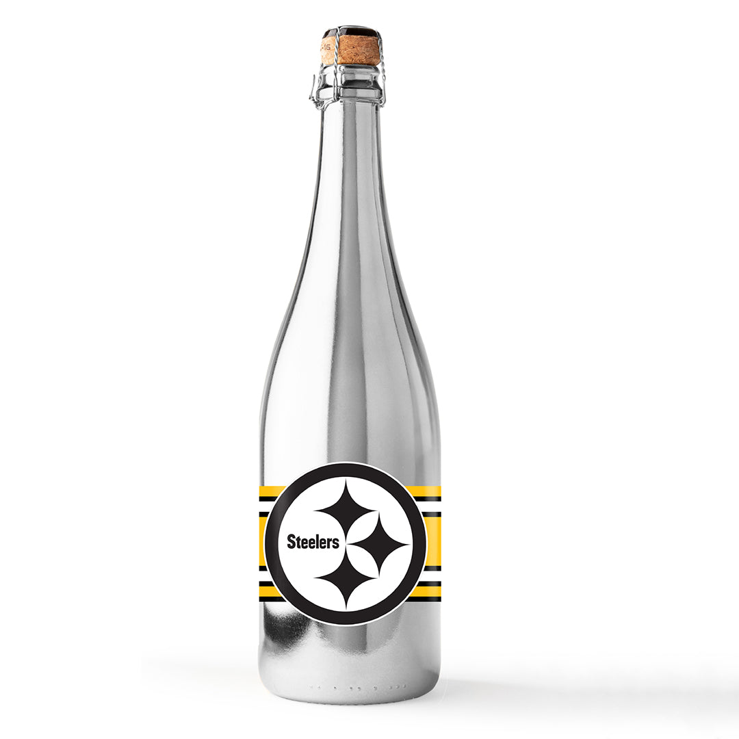 NFL Pittsburgh Steelers 34 oz. Silver AluminumWater Bottle 