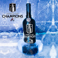 2022 Colorado Avalanche Stanley Cup Champions Logo Etched Wine