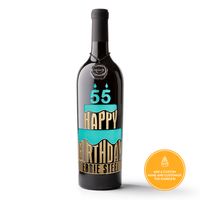 Custom Happy Birthday Cake Etched Wine Bottle