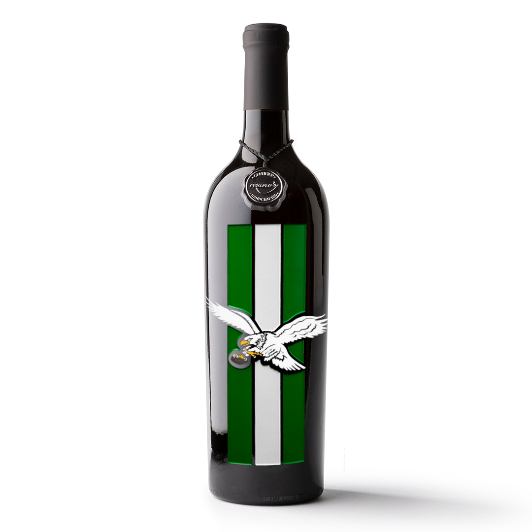 Philadelphia Eagles Retro Stripes Etched Wine – Mano's Wine