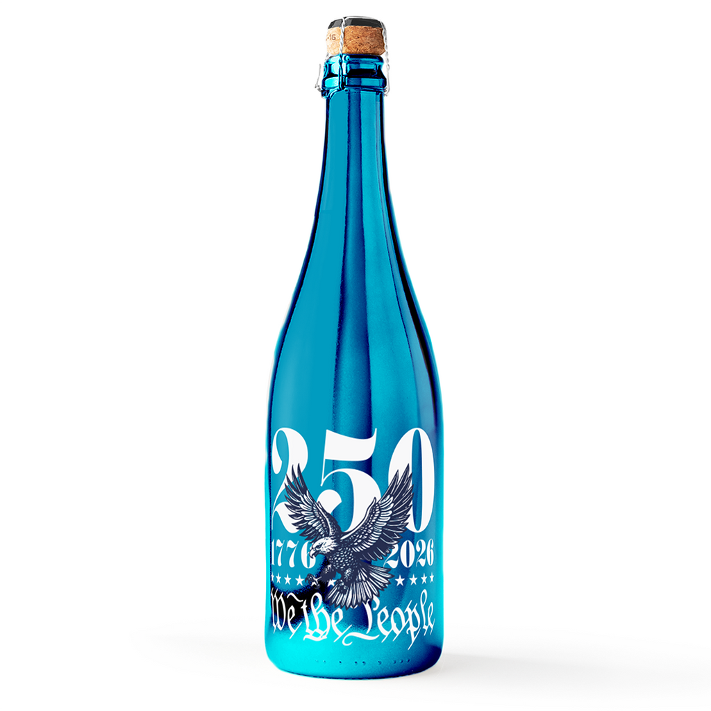America 250 Years Eagle Metallic Blue Bubbly
