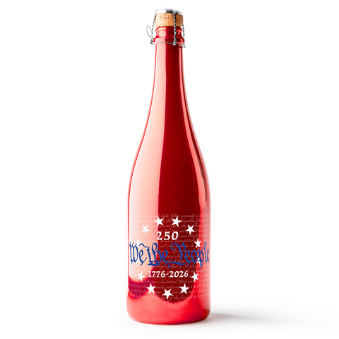 America 250 Years We The People Metallic Red Bubbly