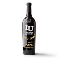 Lindenwood University Custom Alumni Etched Wine