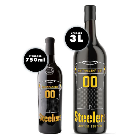 Pittsburgh Steelers Custom Jersey Etched Wine