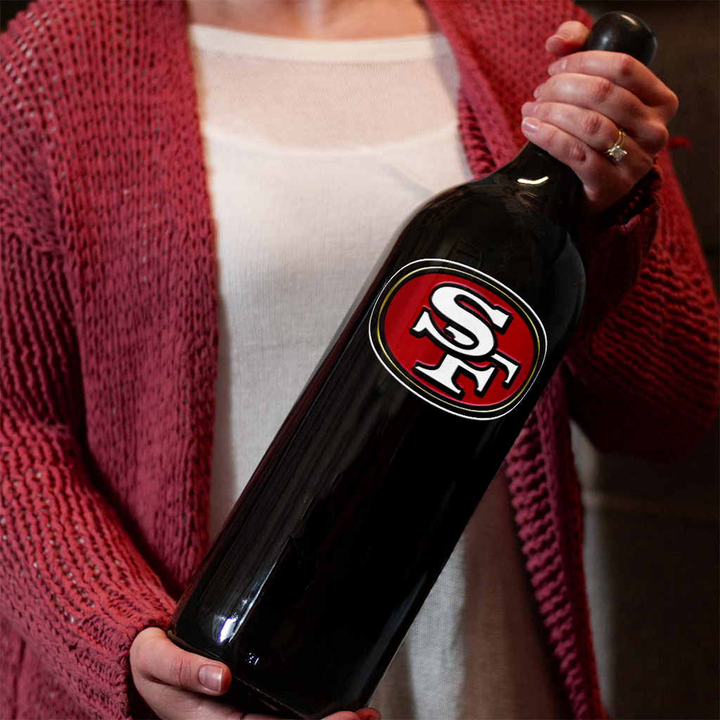 San Francisco 49ers Logo 3L Etched Wine