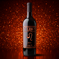 Leo Custom Etched Wine Bottle