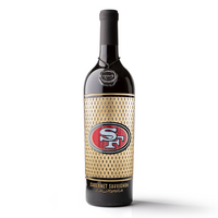 San Francisco 49ers Jersey Design Etched Wine Bottle