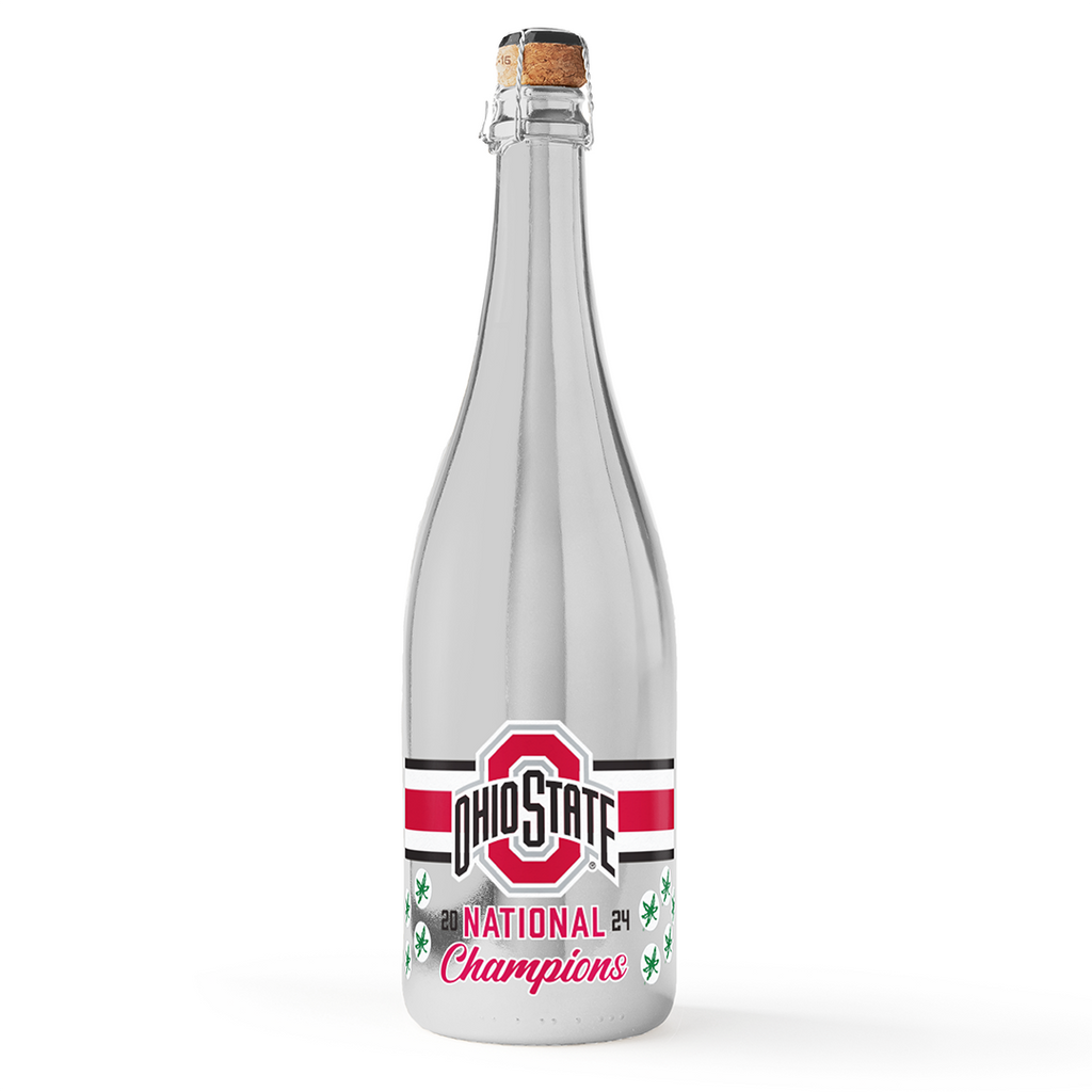 Ohio State 2024 National Champions Metallic Silver Bubbly