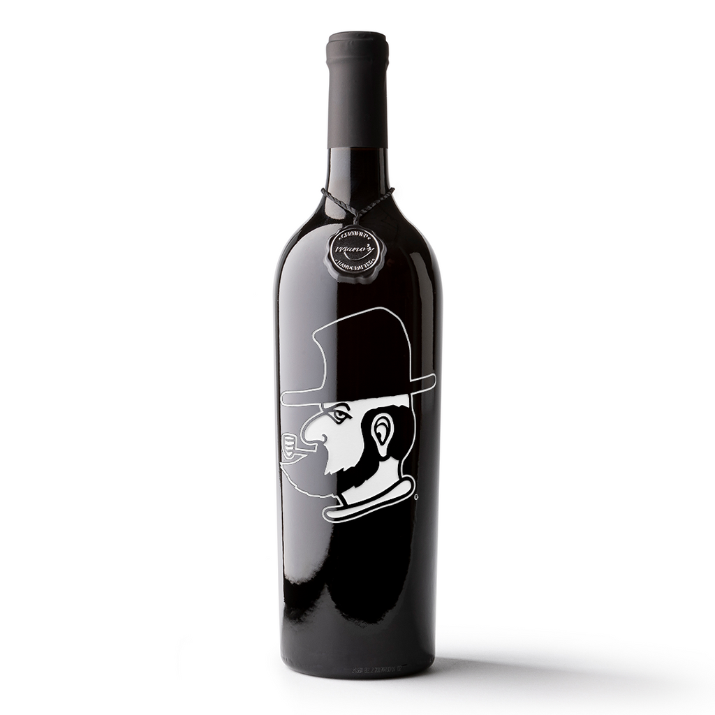 Appalachian State University Mountaineers Etched Wine