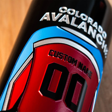 Colorado Avalanche Custom Jersey Etched Wine