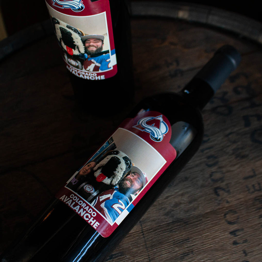 Colorado Avalanche Custom Photo Label Wine