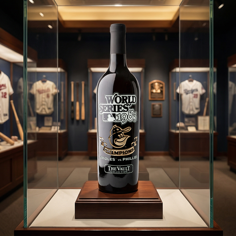 Baltimore Orioles 1983 World Series Vault Etched Wine