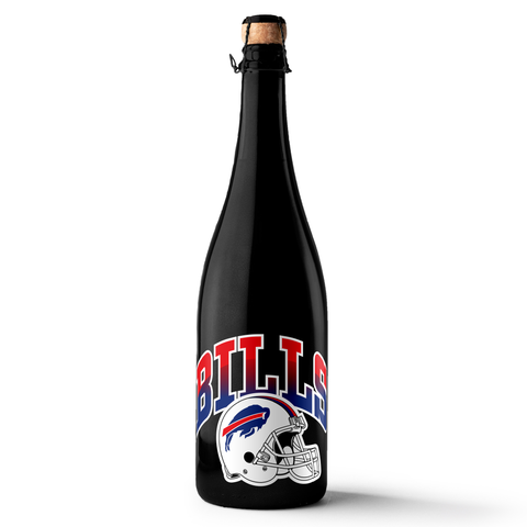 Buffalo Bills Helmet Matte Black Bubbly