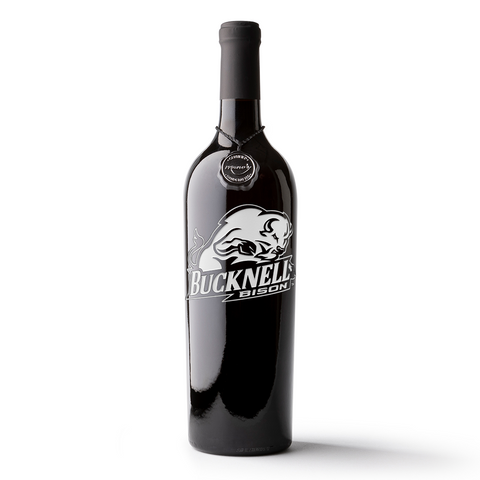 Bucknell Bison Etched Wine