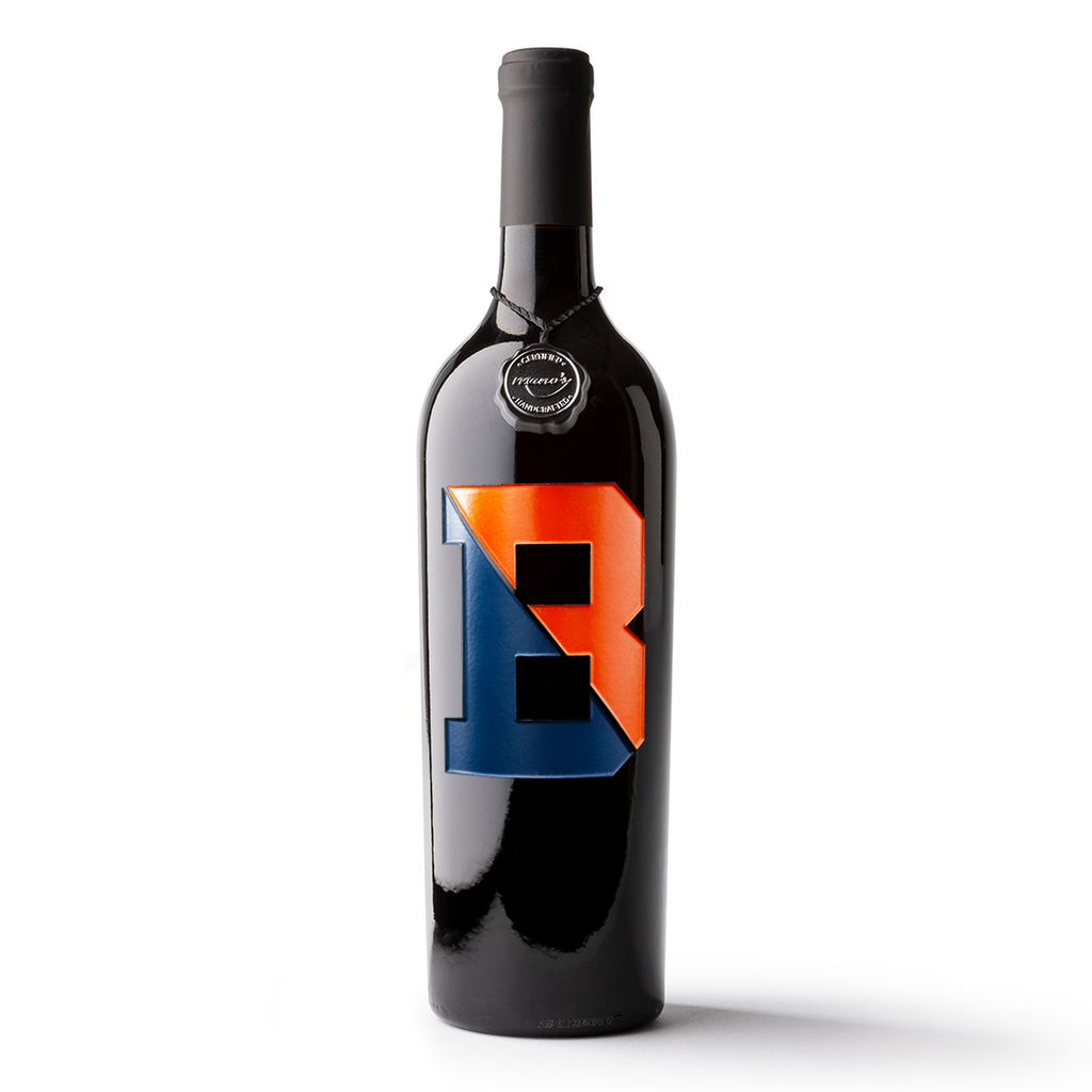 Bucknell University B Logo Etched Wine