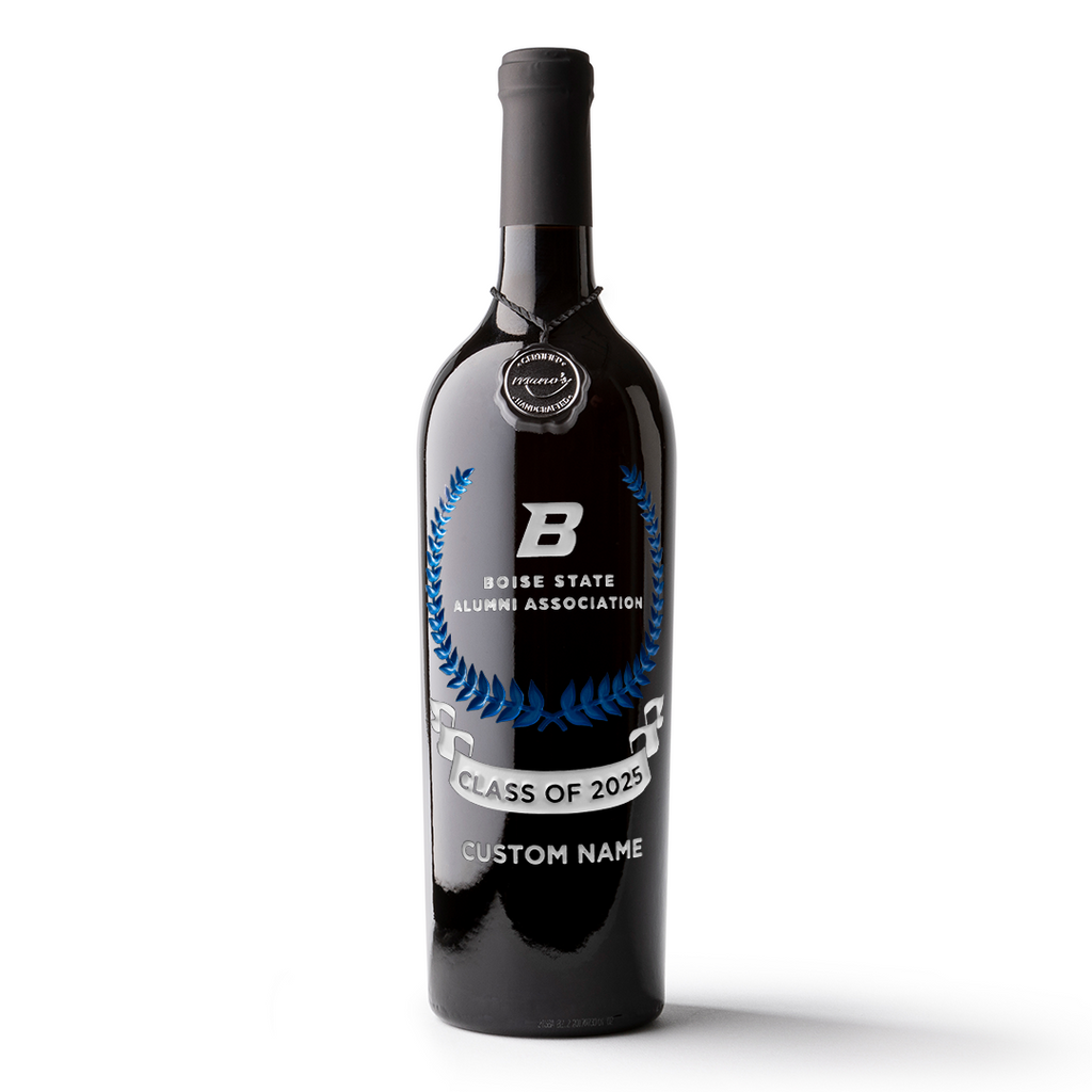 Celebrate a graduate from Boise State University with a customizable bottle of wine