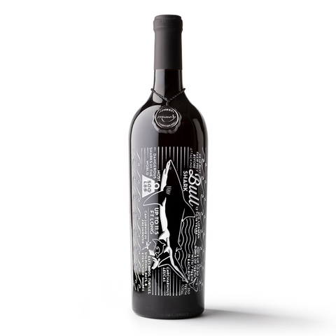 Bull Shark Facts Etched Wine Bottle