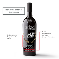 Bucknell University Custom Alumni Etched Wine