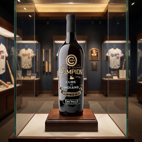 Chicago Cubs 2016 World Series Vault Etched Wine