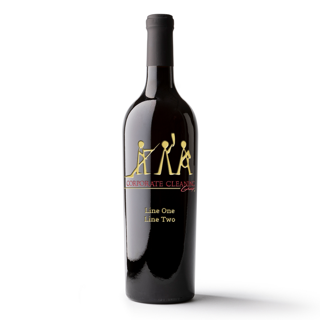 Corporate Cleaning Group Custom Etched Wine