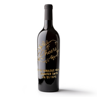 Decorative Cheers! Custom Etched Wine