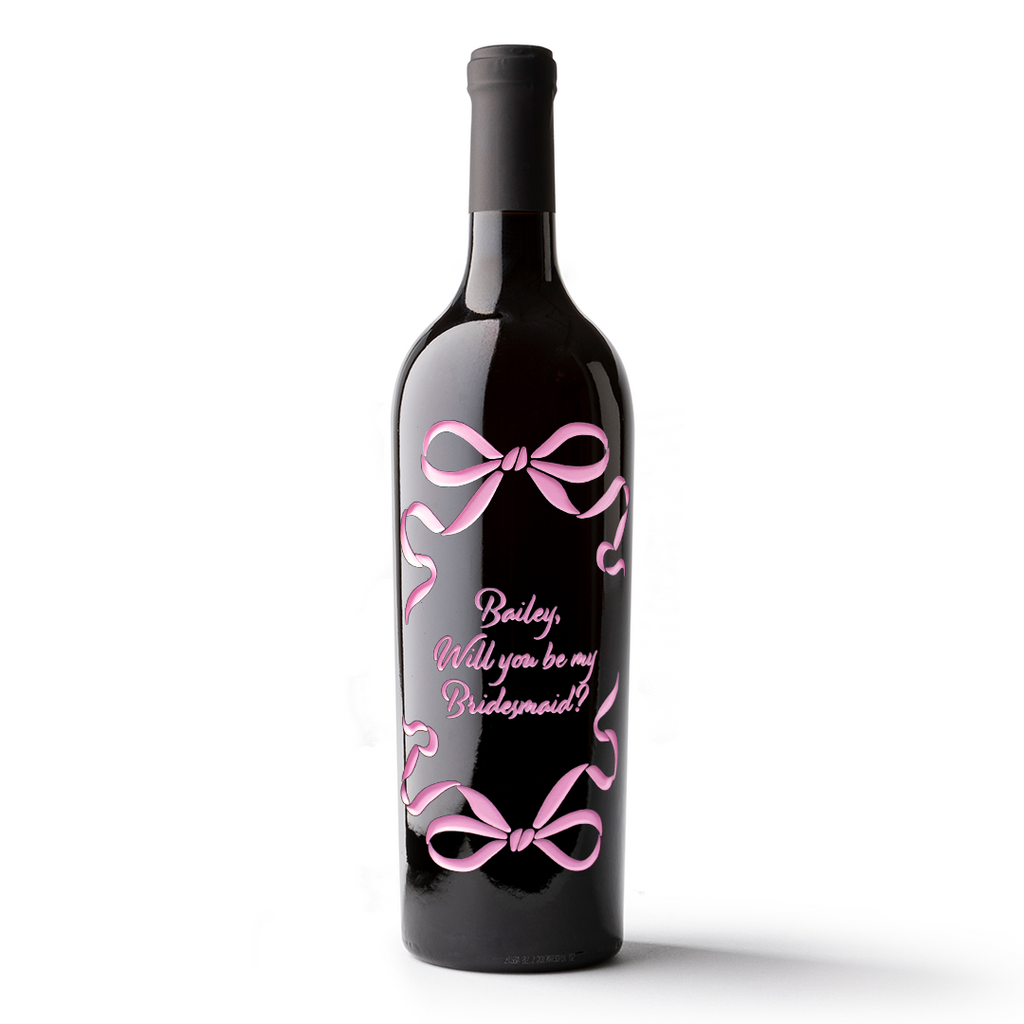 Bow Frame Custom Etched Wine