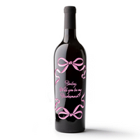 Bow Frame Custom Etched Wine