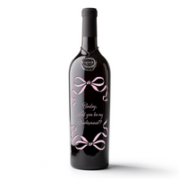 Bow Frame Custom Etched Wine